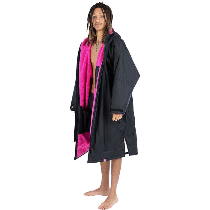 2024 Dryrobe Advance Long Sleeve Changing Robe V3 DALSV3 - Black / Pink